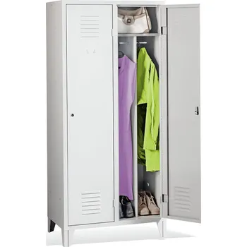 Školní nábytek 2-dveřová šatní skříň s propážkou a nožičkami #26 MAXI 2 ECONOMY F