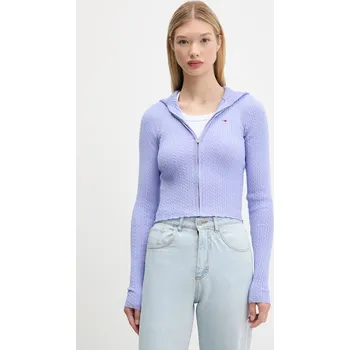 Dámský svetr Kardigan Tommy Jeans DW0DW21673 fialová 54B, vel. S