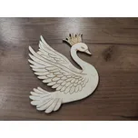 Dřevěná labuť Lily 41x43 cm Letí doprava