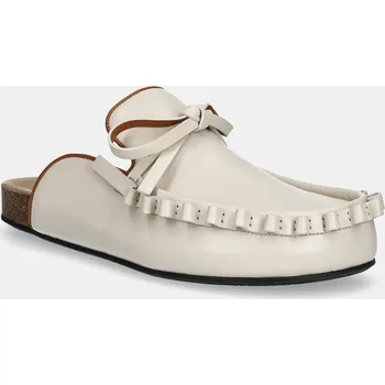 Dámské pantofle Kožené pantofle JW Anderson, 36, béžová, 01X