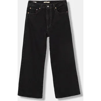 Dámská móda Džíny Levi's RIBCAGE WIDE LEG A6081 černá 99J, vel. 23/30