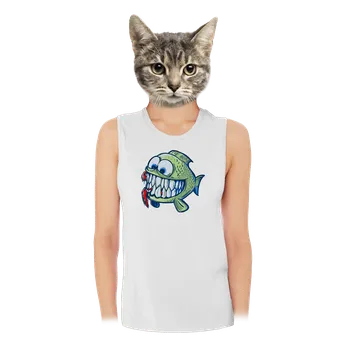 Bastard Hladová rybka dámské tílko volné White