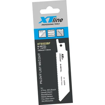 Ruční nářadí XTLINE Pilové plátky mečové Bimetal | 100x19x0,9 mm, 14 Tpi (1bal/5ks)