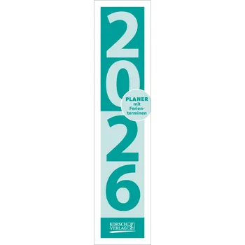 Streifenplaner Compact Türkis 2026 - Korsch Verlag