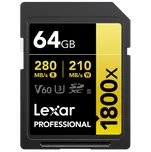 Lexar SDXC Pro 1800x U3 UHS-II R280/W210 (V60) 64GB