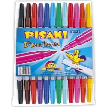 Pisaki dwustronne 12 kol ( flamastry )