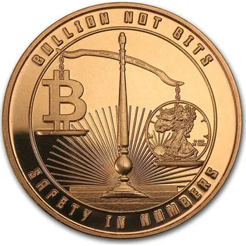 Měděná medaile 1 oz Radši zlato než digitální měnu Měděná medaile 1 oz Bullion Not Bits