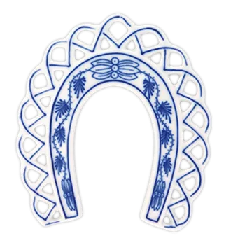 Vánoční dekorace Cibulák Vánoční ozdoba podkova 9cm 40g Originál Český porcelán Dubí