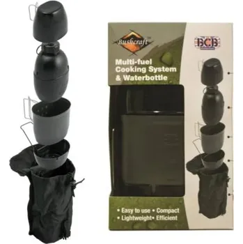 Kempingové nádobí Sada na vaření, BCB, Multicam, Černá