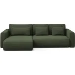 Khaki rozkládací/s úložným prostorem rohová pohovka (levý roh/s lenoškou) Kapua – Makamii ID_1807074