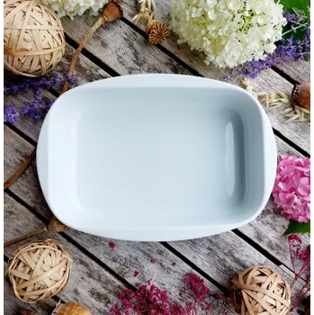 LINKA zapékací mísa 24 x 17 cm, bílá, Thun 1794 (Porcelánová mísa 2. jakost)