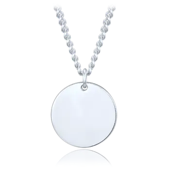 Náhrdelník MINET Decentní stříbrný náhrdelník s kolečkem pro gravírování JMAN0635SN50