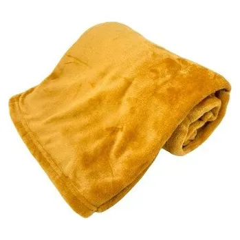 HOME ELEMENTS Mikroflanelová deka 150 x 200 cm, 220 GSM, Sytě žlutá