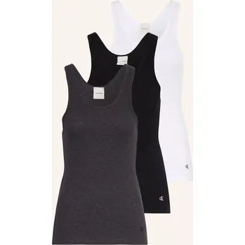 Calvin Klein Dámský Top 100% Cotton, 3 Kusy V Balení, černá /...