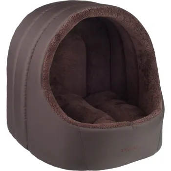 Pelíšek pro psa Kukaň pro psy ASPEINA hnědá velikost S, M, L Rozměr: S - 36x36x35 cm