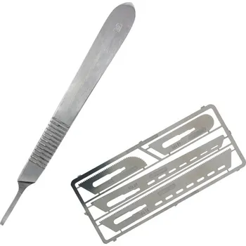 Shesto Modelcraft nůž s pilovými čepelemi tl. 0.12mm (sada) - SH-PKN0008/K