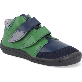 Barefoot dětské kotníkové boty Beda - Jacob užší kotník s pevným opatkem zelené Velikost: 25