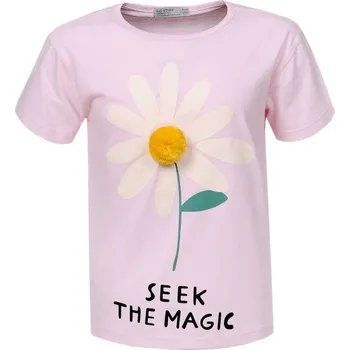 Dívčí tričko GLO-STORY KOPRETINA krátký rukáv Barva: Růžová, Velikost: 152