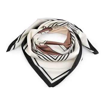 Šátek Saténový šátek 90x90 cm - 1 ks - 1 béžová světlá