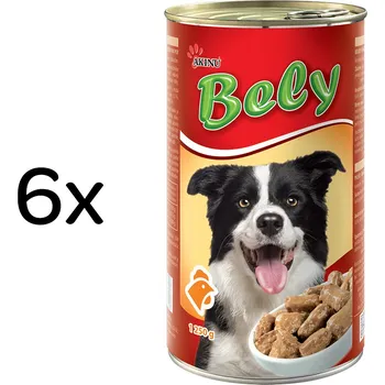 Krmivo pro psa Akinu BELY Drůbeží kousky v omáčce konzerva pro psy 6 x 1250 g