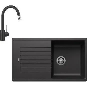 Granitový dřez Blanco - Set dřezu Zia 5 S a baterie Mida S, antracit/antracit SET 10-D 25 MIDA-S ant