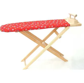 Výuková hračka Dřevěné žehlící prkno s žehličkou