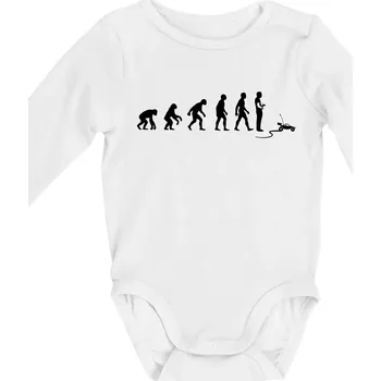 Kojenecký body Evoluce RC model auto - Body kojenecké s dlouhým rukávem - Dlouhý r. do 3 měs ( Bílá )