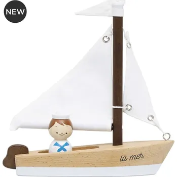 Výuková hračka Le Toy Van Dřevěná plachetnice s kapitánem