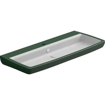 Umyvadlo Brio 105 keramické, dvoubarevné, 105x45 cm, BRLAV105BI000036