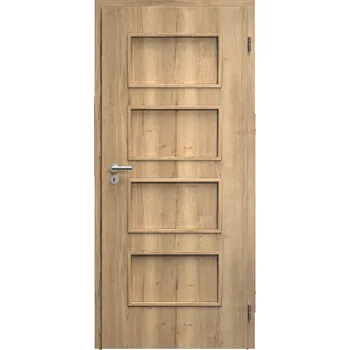 Interiérové dveře SAPELI SWING KOMFORT M19 - CPL LAMINÁT - OTOČNÉ DVEŘE VČ. ZÁRUBNĚ - Dub Halifax Průchozí šířka (cm): 80, Průchozí výška (cm): 197
