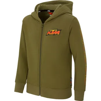 Chlapecké oblečení KTM KIDS RACING ZIP HOODIE Zelená 140/8-10Y