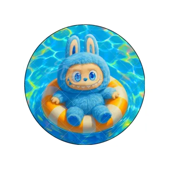 Jedlá dekorace na dort LABUBU modrý, VARIANTA Jedlý papír 1865