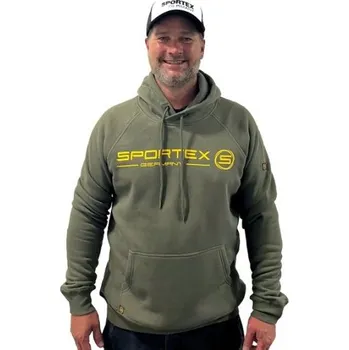 Rybářské oblečení Mikina Sportex s Kapucí Zelená Velikost L