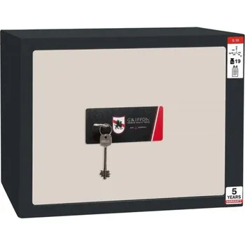 Trezor Bezpečnostní schránka černo-bílá s klíčovým zámkem #17 MINISAFE S30 KEY