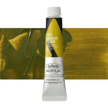 Vodová barva Akrylová barva Holbein Heavy Body - Greenish Yellow Balení: 20 ml