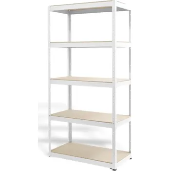 Dílenský regál Kovový regál s DTD deskou 5 polic