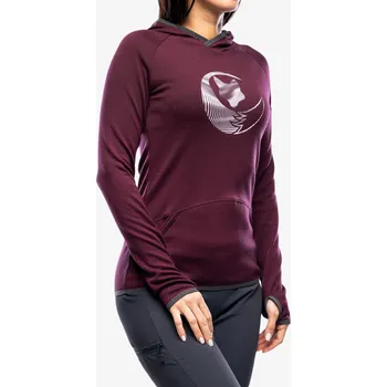 Dámská mikina Dámská mikina s kapucí Sensor Merino Up Fleece Hooded - port red fox