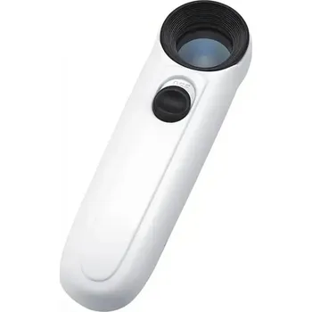 Lupa Ruční lupa s LED osvětlením 40x Zvětšení pro zkoumání detailů Šperky minerály jadeit mince tisk elektronika 12 x 3,3 cm