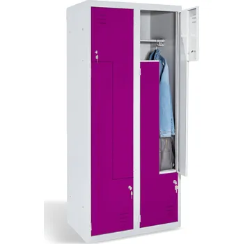 Školní nábytek Čtyřdveřové šatní skříně typ Z, signální fialová #03 CIK-CAK MAXI P