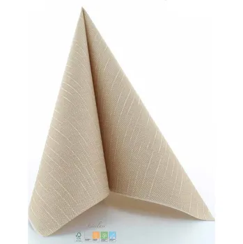 Papírový ubrousek Mank GmbH Airlaid světle hnědé ubrousky s dekorem STOCKHOLM 40x40 cm (50 ks)