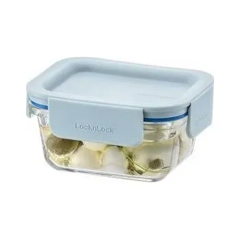 Dóza na potraviny LOCKnLOCK Dóza skleněná obdélníková CLEAR, 160 ml, mint, mentolová