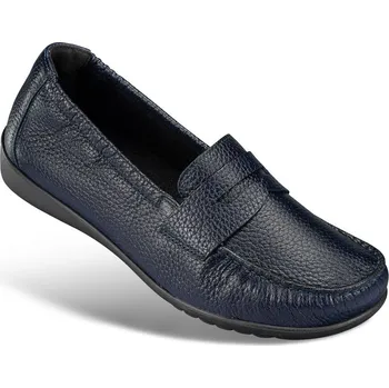 Dámská zdravotní obuv Dámské nazouvací polobotky, hladká useň, modrá: 41