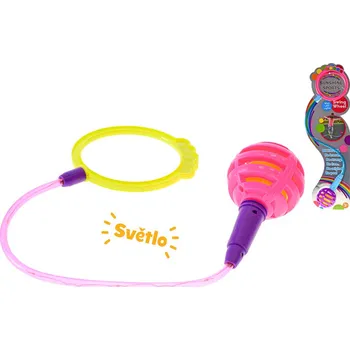 Robot Hip hop 80 cm na baterie se světlem - mix barev (růžová, fialová)