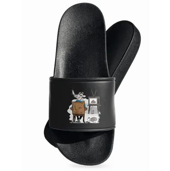 Pánské pantofle Bastard TV News pantofle Black