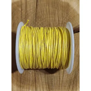 Šňůra bavlněná Ø1 mm voskovaná barva žlutá