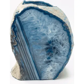 Přírodní kámen Milujeme Kameny Achát - řez - svícen - modrý CHDS15 543678