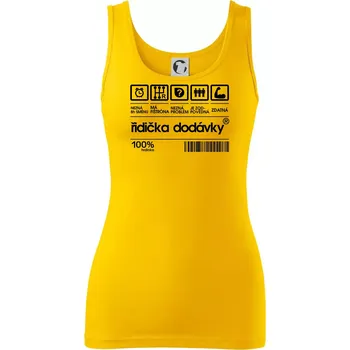 Dámské oblečení Čárový kód - řidička dodávky - Dámské tílko - M ( Žlutá )