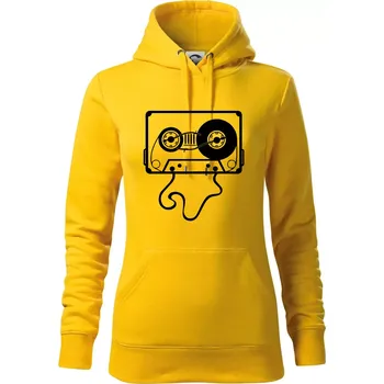 Dámská mikina Gramo kazeta - Mikina dámská Cape s kapucí - 2XL ( Žlutá )