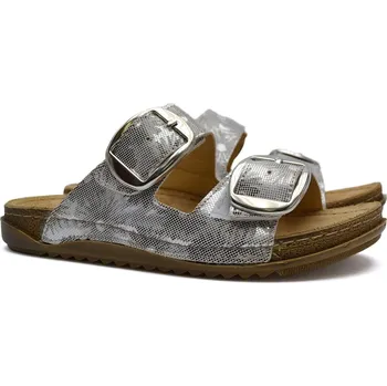 Chlapecká obuv Pantofle EFFE TRE 213615-120-925-503 stříbrné květy Velikost: 40