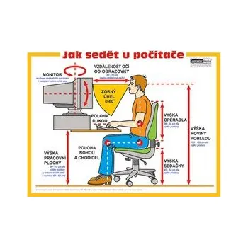Bystrá hlava Jak sedět u počítače: nástěnný obraz